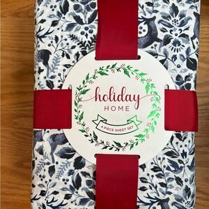 Holiday Home Deer Printed King Sheet Set